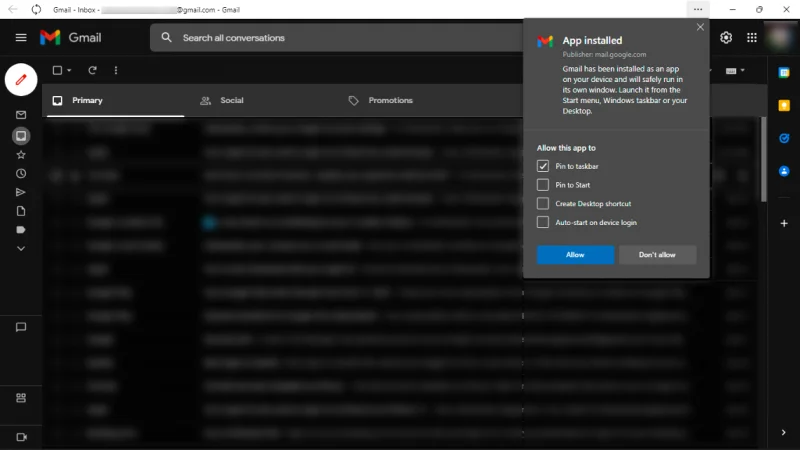 Cara menambah Gmail pada bar tugas pada Windows (PANDUAN RINGKAS)