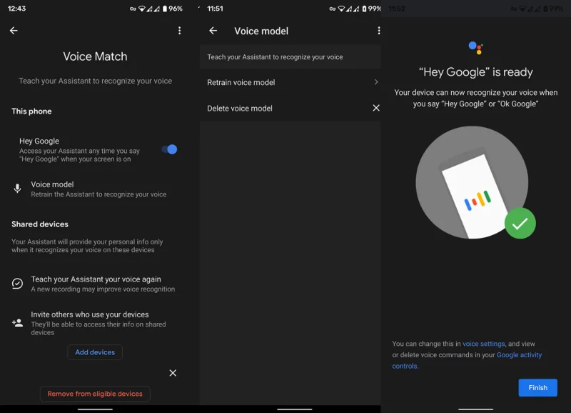 Modelo de voz en Asistente de Google
