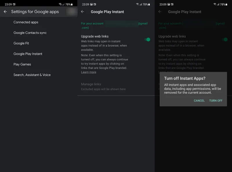 Correção: o Google Play Services para aplicativos instantâneos parou