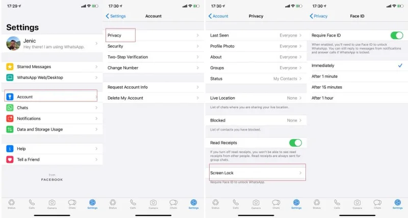 Bagaimana untuk mengunci apl iPhone dengan Face ID