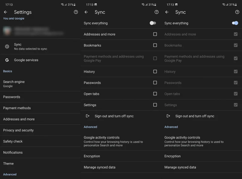 รหัสผ่านที่บันทึกไว้ของ Chrome ไม่แสดงบน Android (แก้ไข)