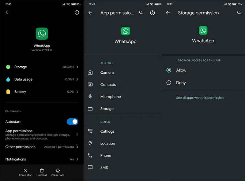 Correzione: WhatsApp non invierà file su Android