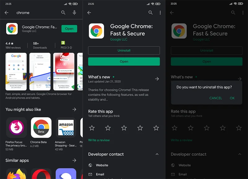 Betulkan: Google Chrome ranap pada Android