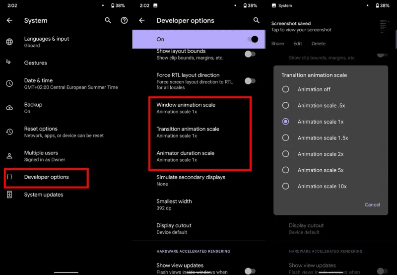 Petua: Percepatkan telefon Android anda dengan menala Skala Animasi