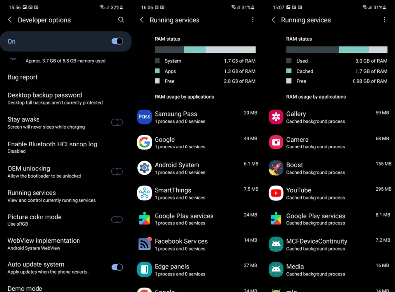 Bagaimana untuk menyemak penggunaan RAM dalam Android 12