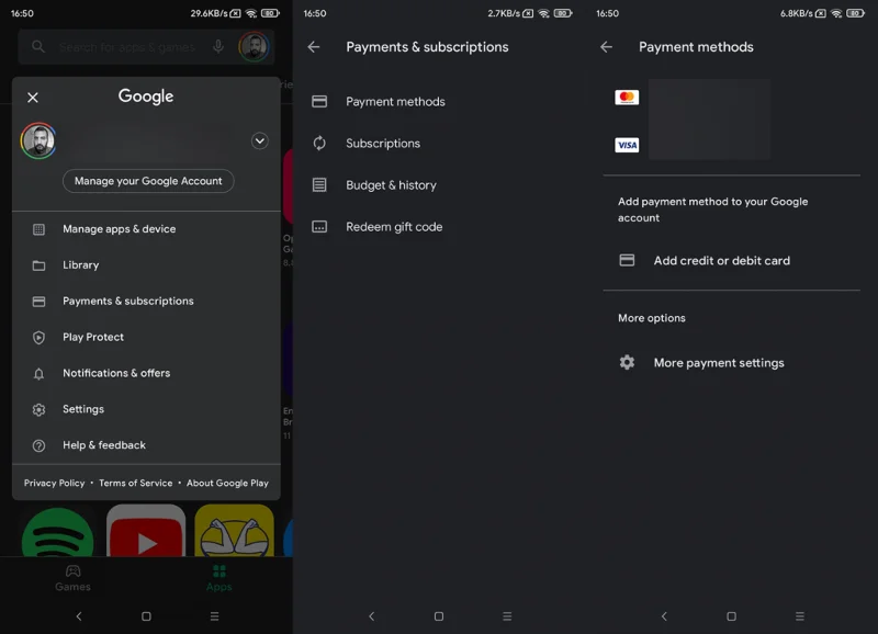 Cara mengalih keluar kad daripada Google Play