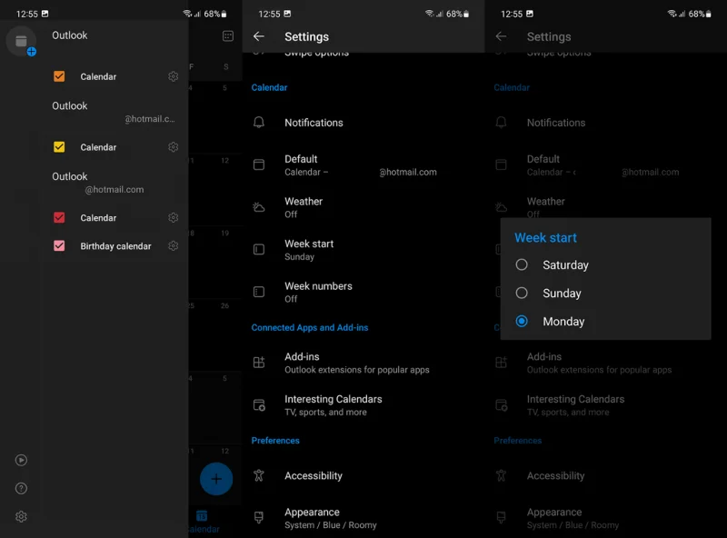 Configuración del Calendario de Outlook