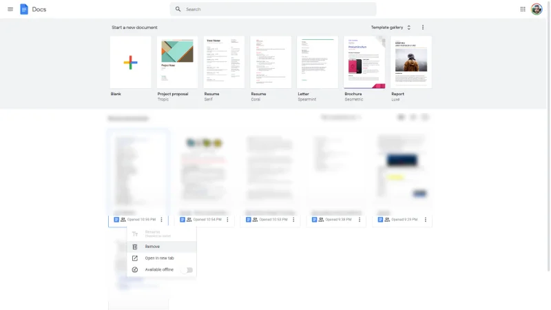 Cara mengalih keluar diri anda daripada fail kongsi Google Doc