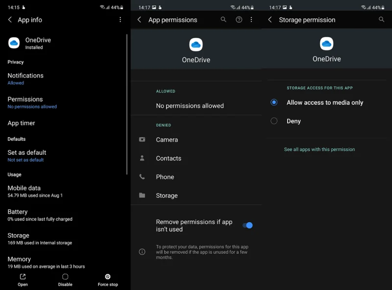 Permisos en OneDrive
