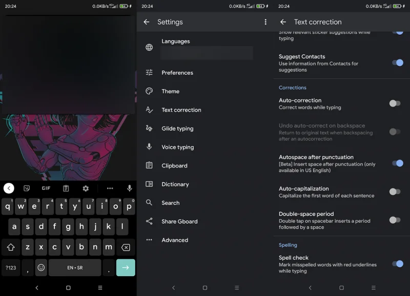 Come disattivare la correzione automatica su Android