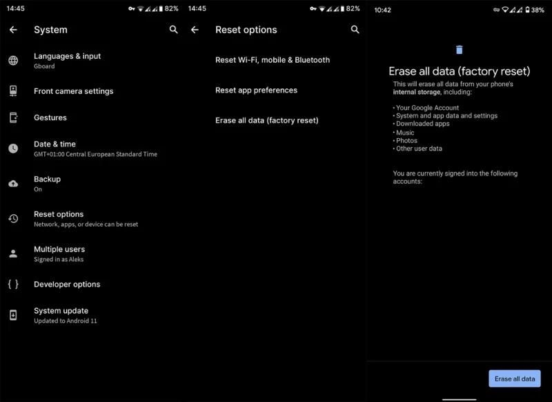 Tiada getaran pada Samsung selepas kemas kini sistem