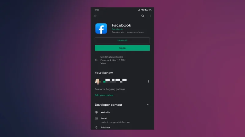 Apl Android Facebook ranap?  Inilah cara untuk membetulkannya