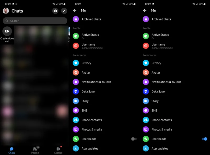 Gelembung Messenger tidak dipaparkan pada telefon anda?  Semak langkah ini