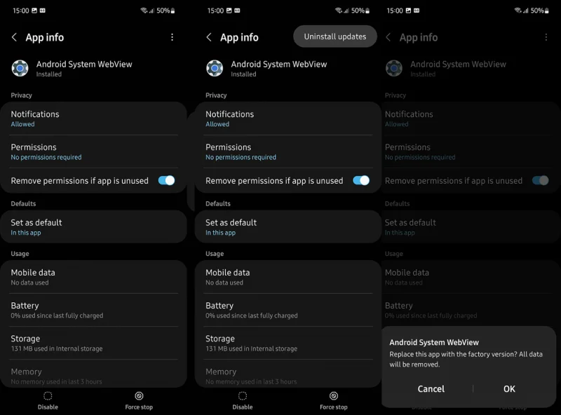 Android WebView Updates