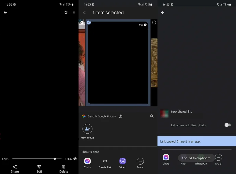 Vidéo à envoyer par SMS