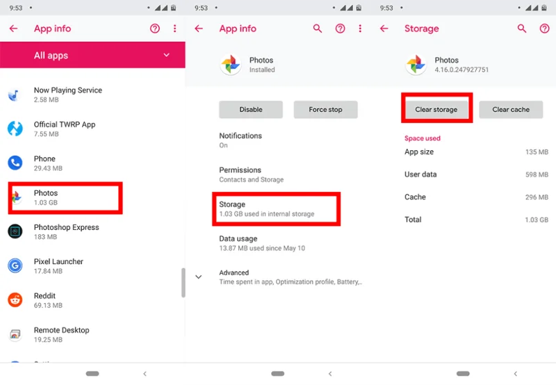 Betulkan: Google Photos menunjukkan foto kosong