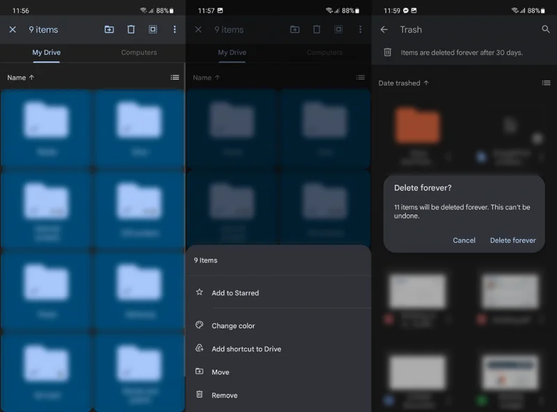 Bagaimana untuk memadamkan semua daripada Google Drive