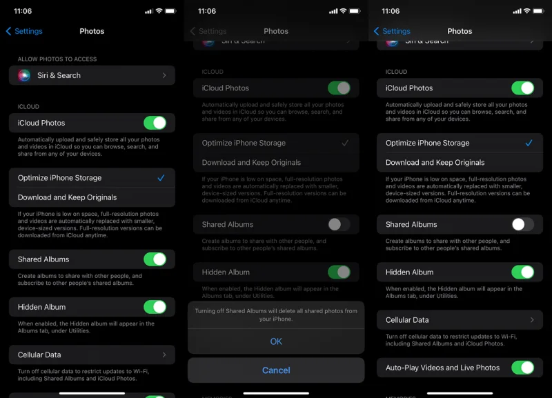 Album Dikongsi tidak muncul pada iPhone (FIX)