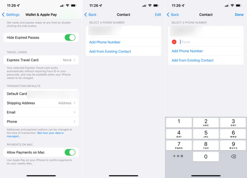 Betulkan: Mesej "Sahkan maklumat hubungan" dalam Apple Pay