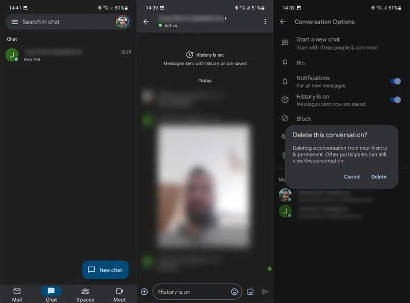 Aquí se explica cómo eliminar mensajes en Hangouts (EXPLICACIÓN)