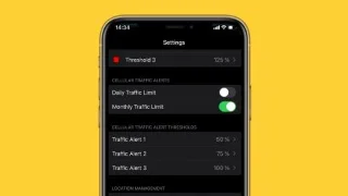 Cara menetapkan amaran penggunaan Data pada iOS