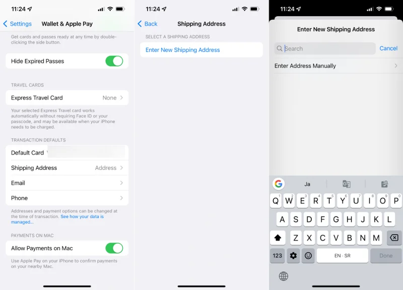Betulkan: Mesej "Sahkan maklumat hubungan" dalam Apple Pay