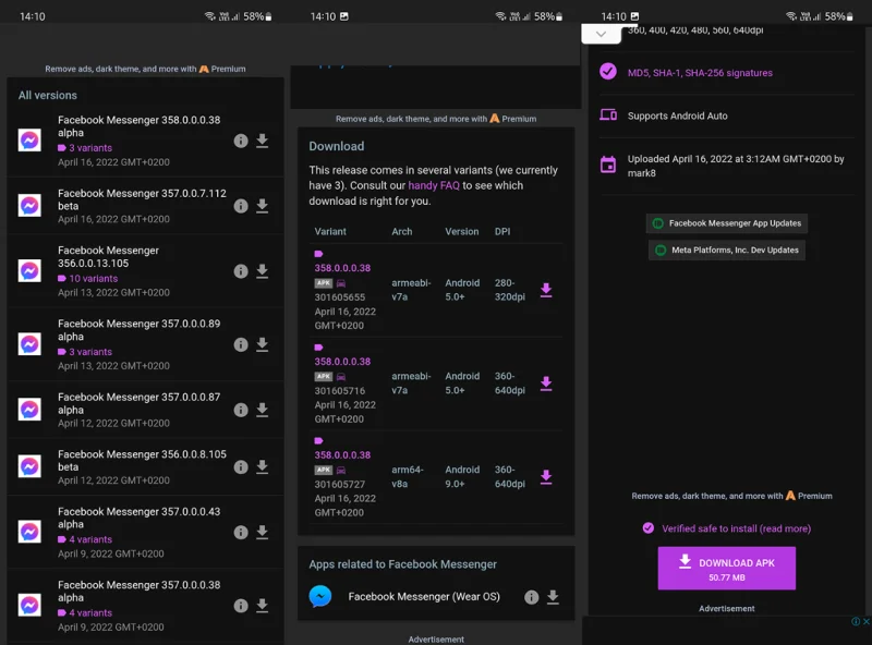 La ricerca nella conversazione non funziona su Messenger