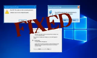 [해결됨] Windows 10 크리에이터스 업데이트 후 모뎀 오류 633