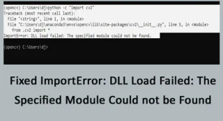 ImportError 수정: DLL 로드 실패: 지정된 모듈을 찾을 수 없음