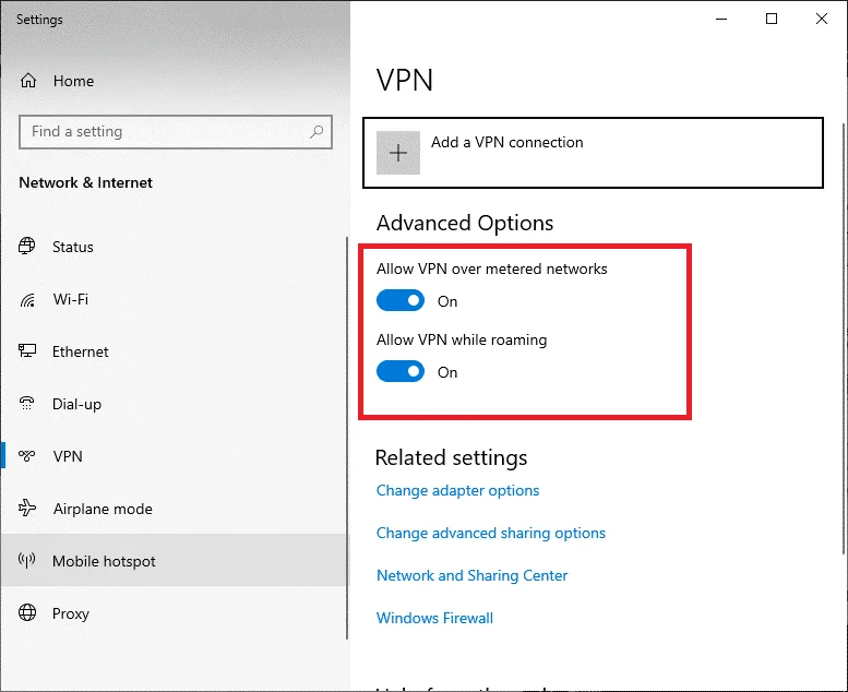 VPN Einstellungen