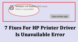 HP 프린터 드라이버를 사용할 수 없는 오류에 대한 7가지 수정 사항