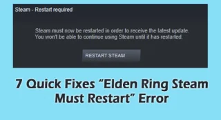 7가지 빠른 수정 Elden Ring Steam은 다시 시작해야 합니다 오류