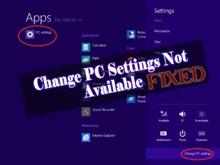 Windows 8.1에서 PC 설정 변경을 사용할 수 없음을 수정하는 간단하고 쉬운 방법