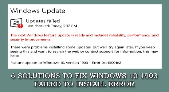 6 soluções fáceis para corrigir o erro de instalação do Windows 10 1903