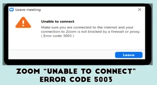 แก้ไขแล้ว: ซูม “ไม่สามารถเชื่อมต่อ” รหัสข้อผิดพลาด 5003 Windows 11