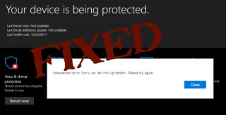 [RISOLTO] Errore imprevisto di Windows 10 Defender e Microsoft Defender Threat Service ha interrotto lerrore