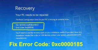 [Diselesaikan] Bagaimana untuk Membetulkan Kod Ralat Data Konfigurasi But 0xc0000185 Windows 10?