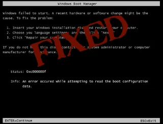[SOLUCIONADO] Código de error de arranque 0xc000000f en Windows 10/7/8/8.1