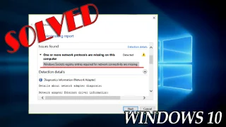 CORREGIDO: Faltan las entradas de registro de sockets de Windows necesarias para la conectividad de red