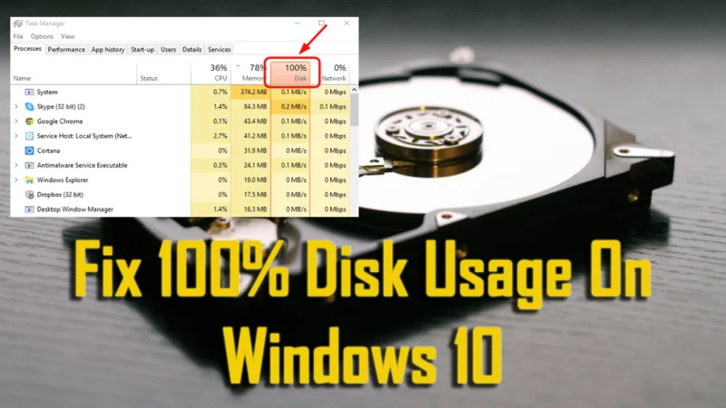 ¿Cómo arreglar el uso del disco al 100% en Windows 10?  [Mejores consejos]
