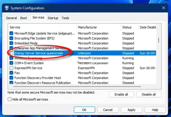 Betulkan Ralat ESRV_SVC_QUEENCREEK dalam Windows 10/11 [3 FIXES]