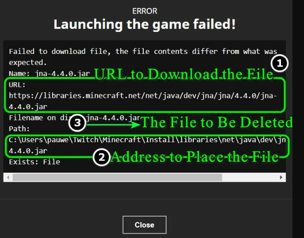 Betulkan "Gagal Memuat Turun Fail, Kandungan Fail Berbeza" Ralat Minecraft
