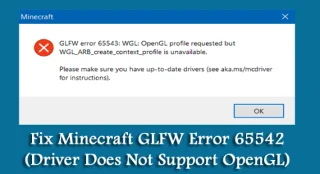 Betulkan Ralat Minecraft GLFW 65542 (Pemandu Tidak Menyokong OpenGL)