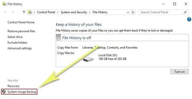 Como criar um backup de imagem do sistema no Windows 10