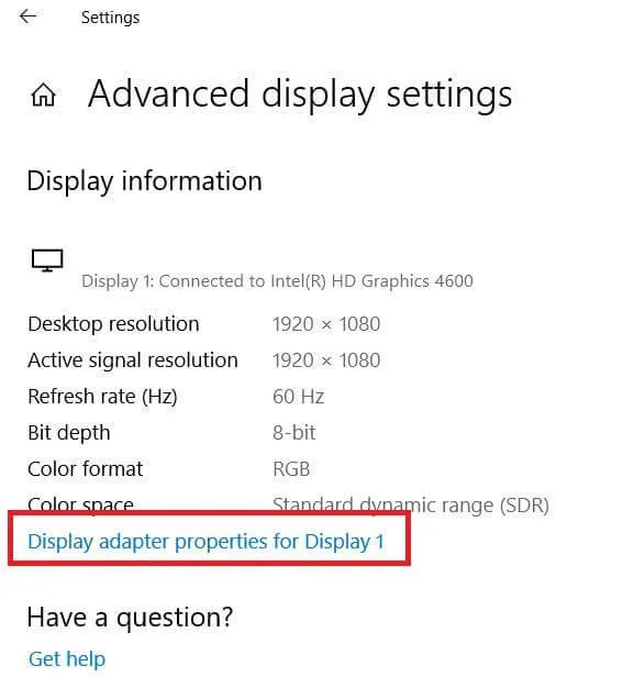 Proprietà display Surface Pro 4