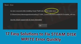 Corrigido Erro de gravação de disco Steam no Windows 10/11 [EXPLICADO]
