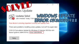 (Pembetulan Cepat) Bagaimana untuk Membetulkan Ralat Kemas Kini Windows 0x800f0988