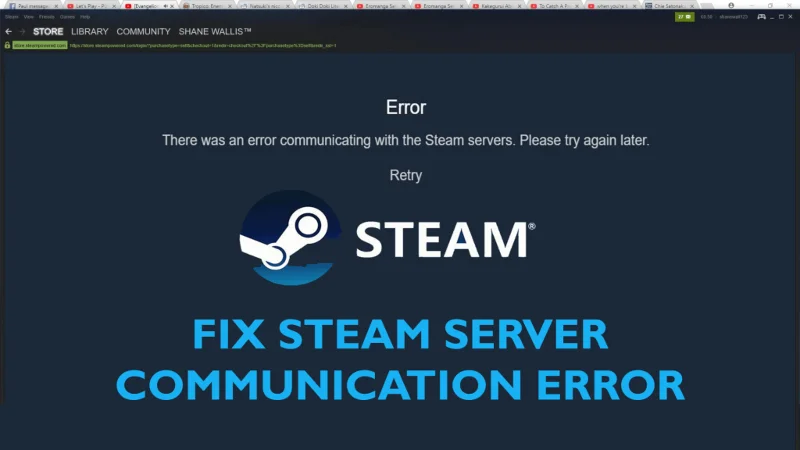 DIBETULKAN: Terdapat Ralat Berkomunikasi Dengan Pelayan Steam