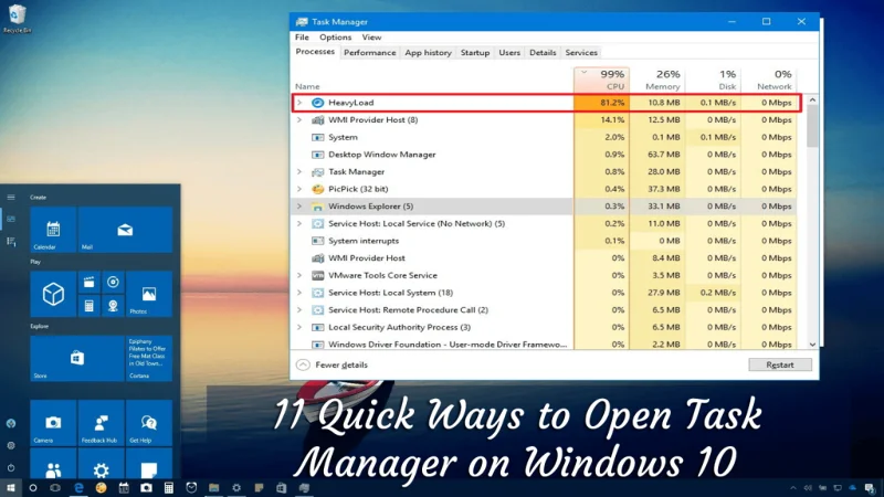 11 Cara Pantas untuk Membuka Pengurus Tugas pada Windows 10