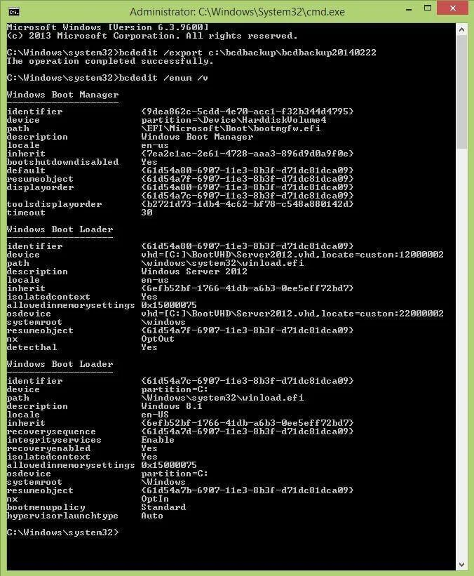 Comando para verificar BCD